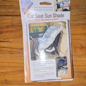 Mommy's Helper Car Seat Sun Shade Silver Cover Deflects Heat & UV 10704